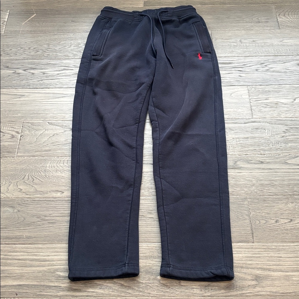 U.S. Polo Assn. | Black Jogger Sweatpants Red Pony with Pockets Size Medium - Picture 2 of 9